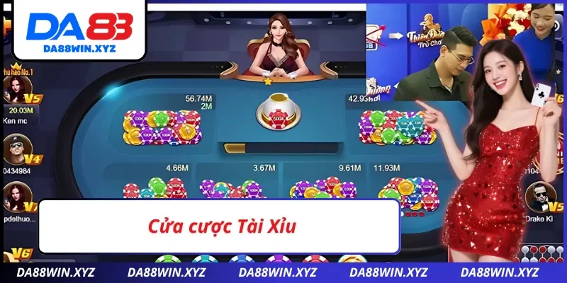 Cửa cược Tài Xỉu trong tựa game Xóc đĩa